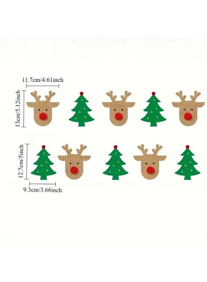 Christmas Party Decorations Set Including Tree Flag Elk Banners And Hanging Supplies - Image 2